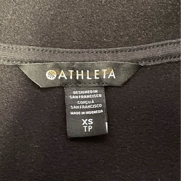 Athleta | Cozy Sherpa Snap Sweatshirt Women’s Black Fleece Pullover Size XS - Picture 7 of 9